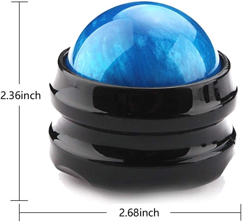 Massage Roller Ball,2-Pack Handheld Massage Therapy and Relax Tool for Sore Muscles,Joint Pain Relief Relaxing,Full Body Deep Tissue Massage(Blue&Purple)