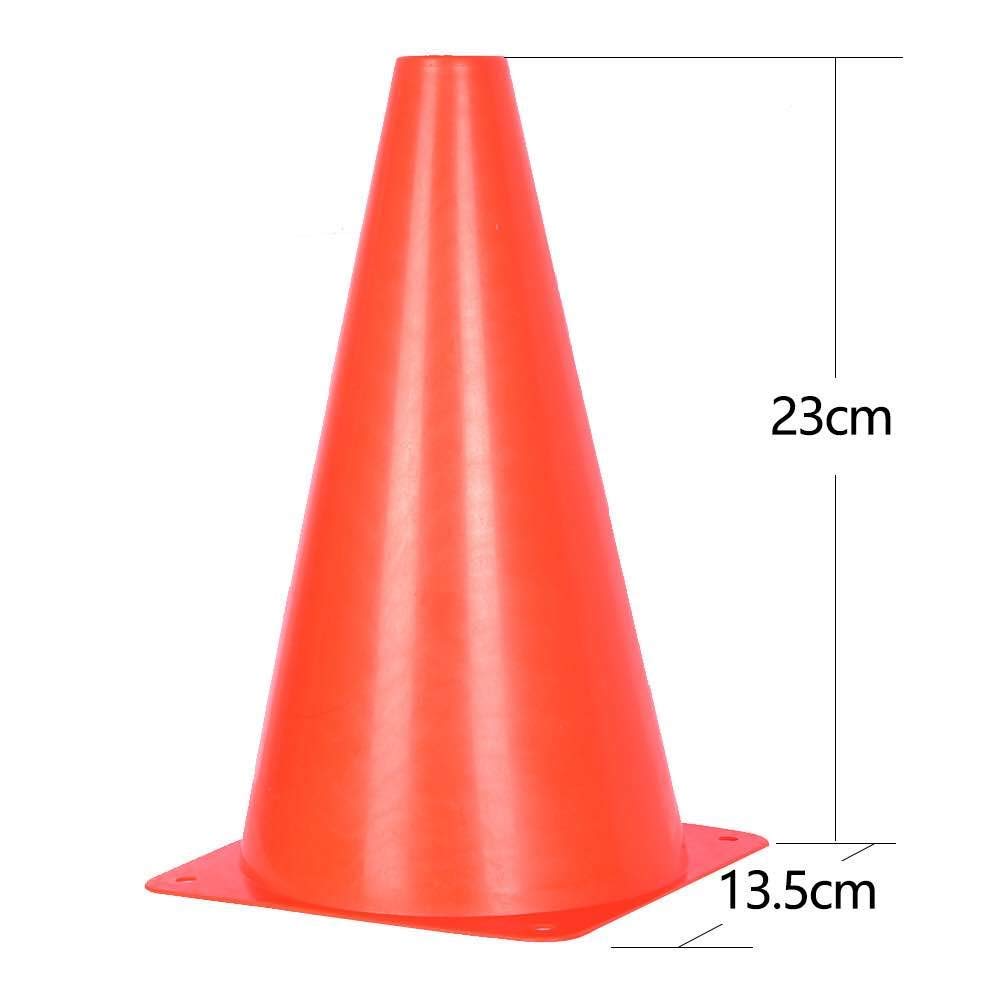 Alyoen 9 inch Traffic Cones, Plastic Sports Cones, Soccer Training Cones for Outdoor Activity & Festive Events (Sets of 10/15/ 20)