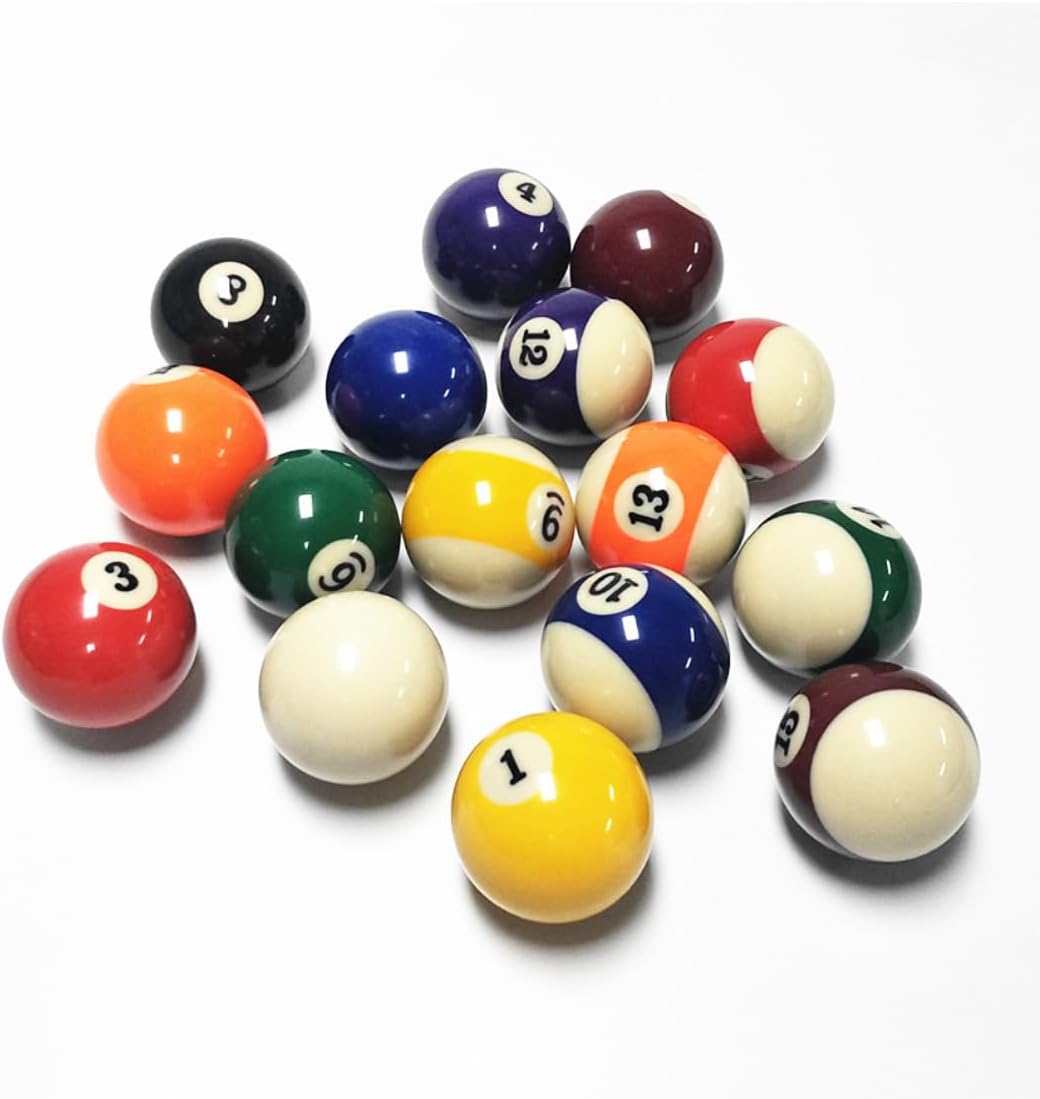Replacement Billiards Ball, 2-1/4" Regulation Size, Object Balls with Cue Ball & Billiard #8 Ball, Standard Billiards Ball Accessories