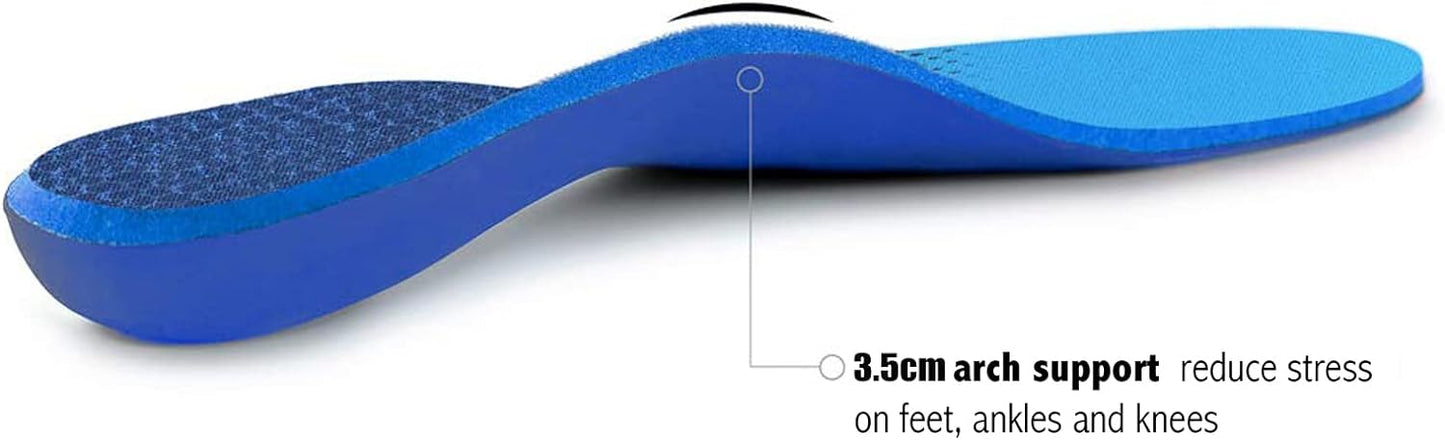 Plantar Fasciitis Feet Insoles Arch Supports Orthotics Inserts Relieve Flat Feet, High Arch (Mens 6-6 1/2 | Womens 8-8 1/2)