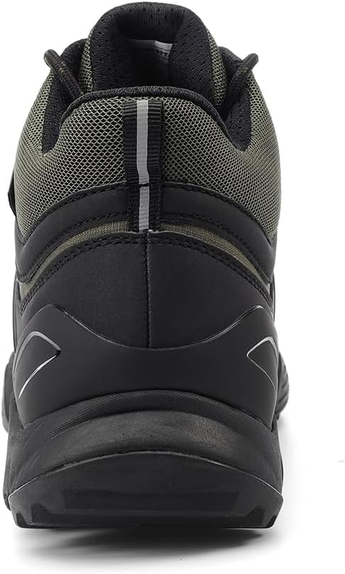 Men's Mid Waterproof Hiking Boots Lightweight Approach Trekking Comfortable Backpacking Non Slip Work Shoes Outdoor Camping Travel Cross Trainer Sneakers