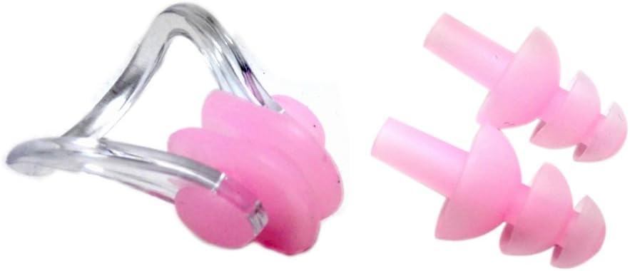 Zooshine 6 Sets Waterproof Silicone Swimming Earplugs Nose Clip Plugs,Ear & Nose Protector Swimming Sets Box Package