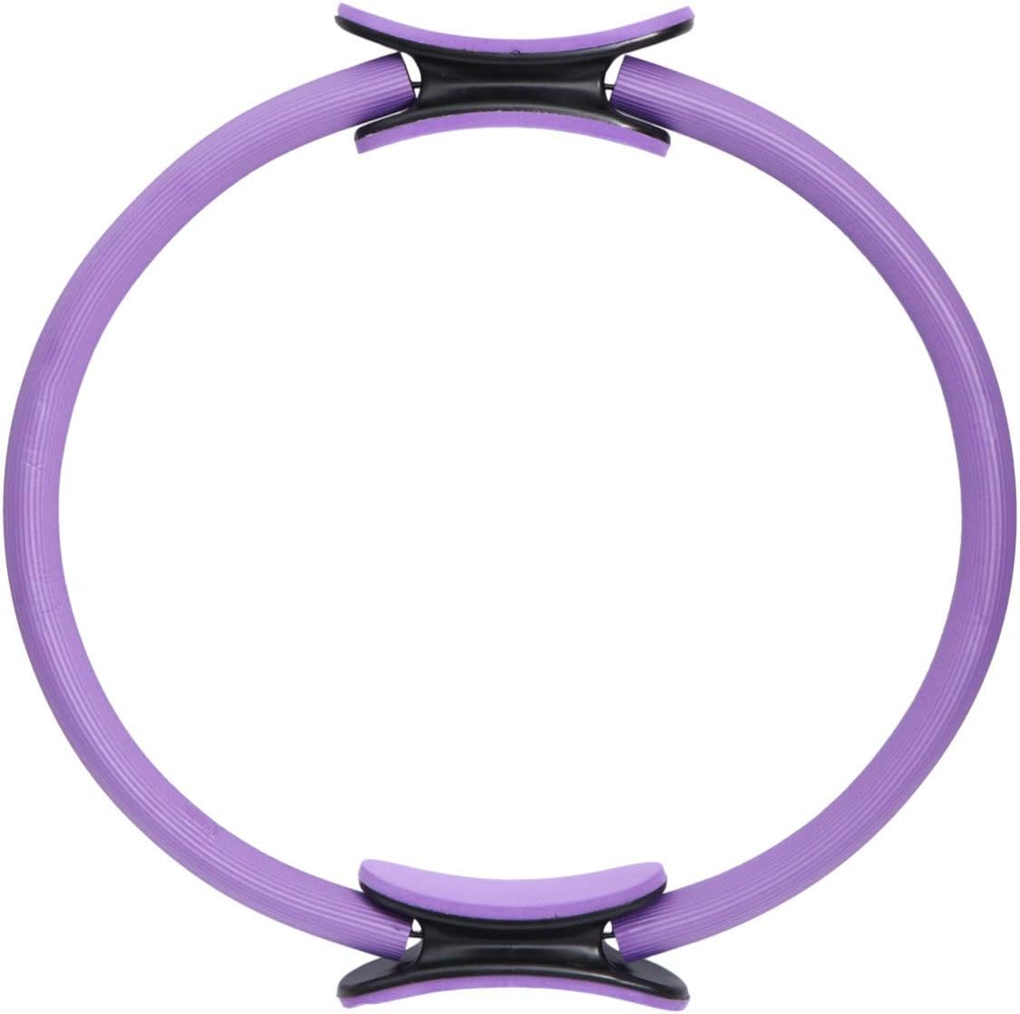 BESPORTBLE Household Appliances Pilates Ring Portable Fitness Circle Body Ring Yoga Ring Equipment for Pilates Yoga Fitness Workout 42x38cm (Purple) Purple Rings