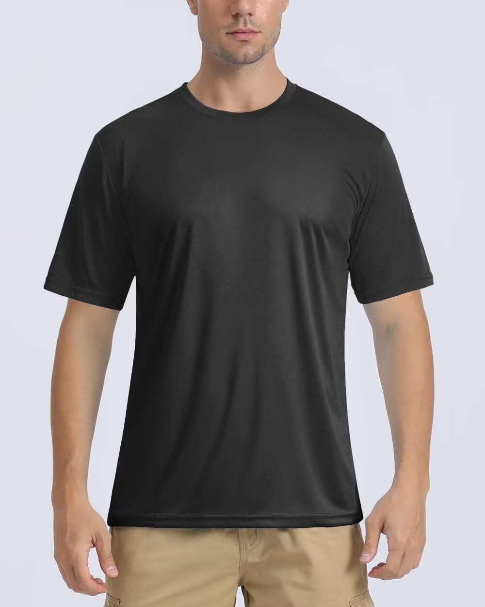 Boladeci Men's Swim Shirt Short Sleeve UPF 50+ Sun Protection SPF UV Moisture Wicking Lightweight Quick Dry Rash Guard