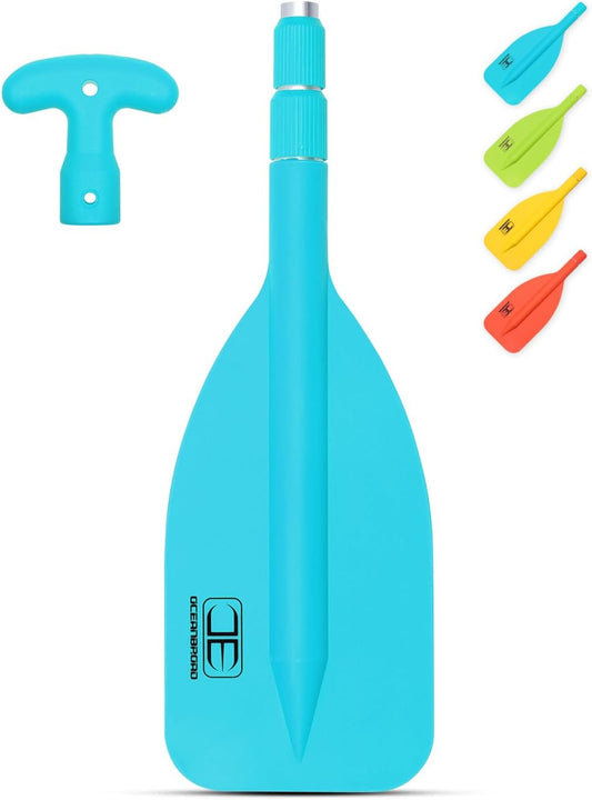 OCEANBROAD Telescoping Emergency Paddle 21''-42''（Assembling Required）/26''-54'' Aluminium Shaft for Kayaking Boating Canoeing River Tubing