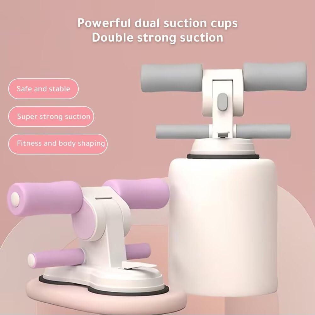 Sit Up Exercise Equipment,Portable Sit Up Exercise With Two Stretch Bands,Ab Training Auxiliary Device,Situp Bench For Abs(Grey)