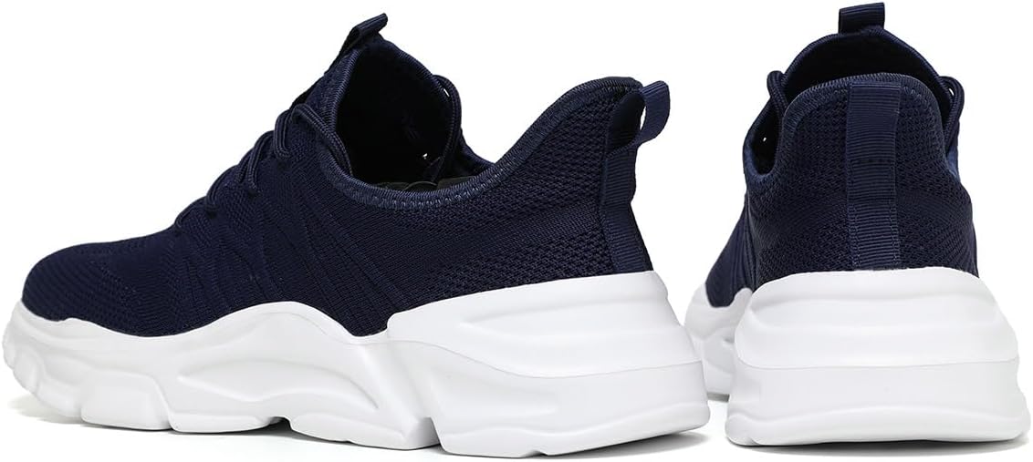 Mens Slip On Running Shoes Athletic Walking Trainers Lightweight Breathable Mesh Tennis Sneakers