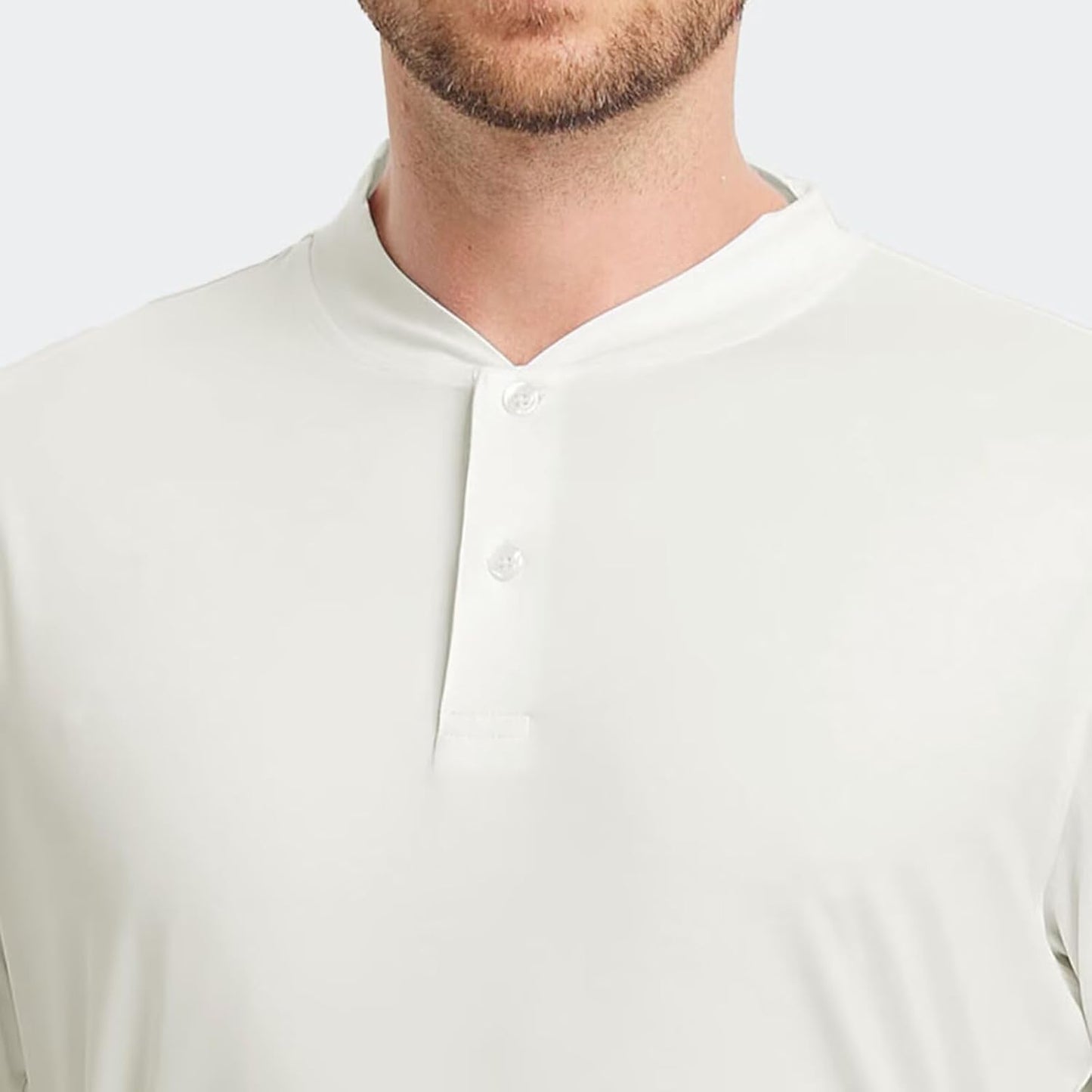 M MAELREG Collarless Golf Shirts for Men Dry Fit Moisture Wicking Performance Solid Casual Mens Henley Shirts Short Sleeve