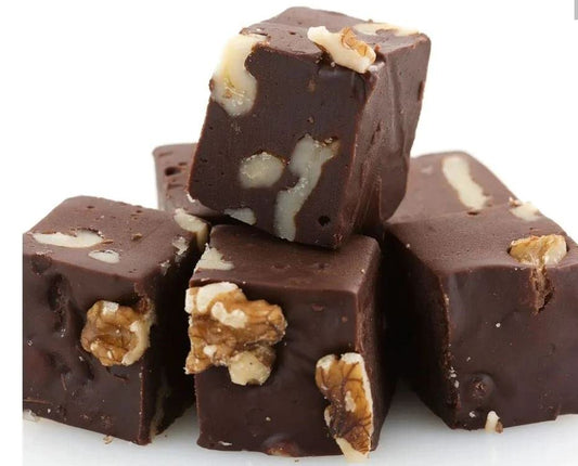Nuts To You Sugar Free Smooth and Creamy Chocolate Walnut Fudge | Fresh Gourmet Candy | Decadent and Delicious Handcrafted Fudge - 6.6 Oz. (Pack of 1)