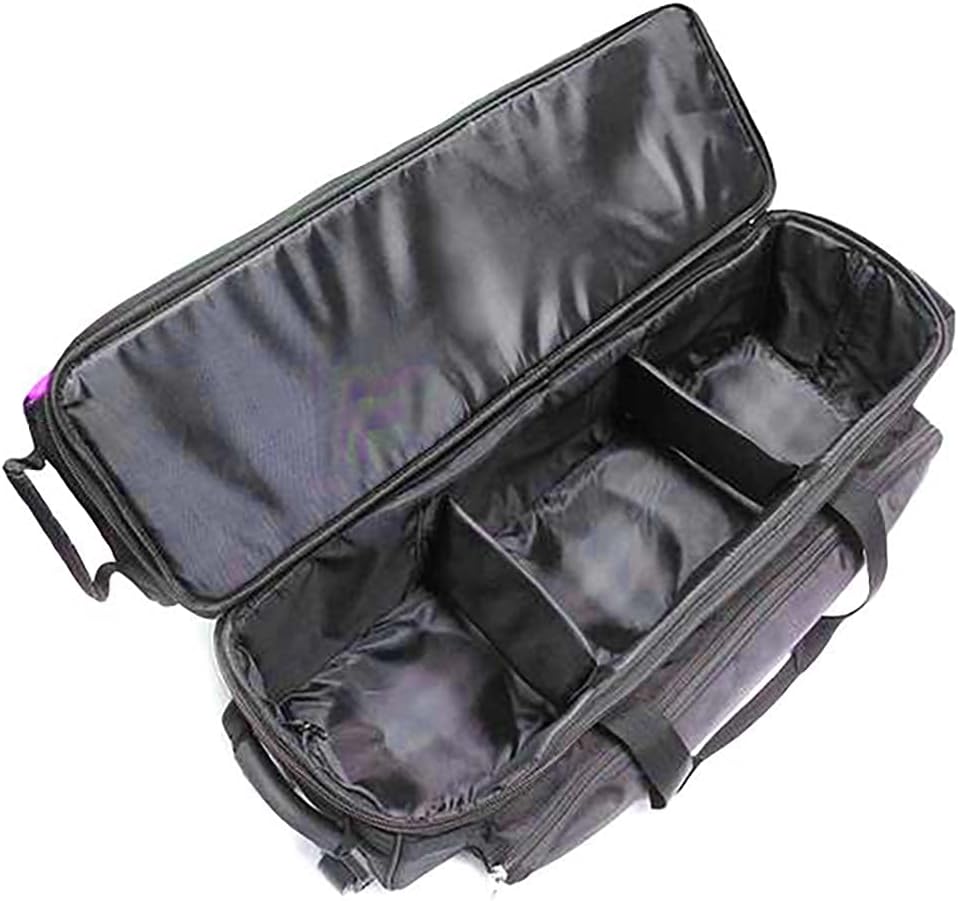 Pyramid Path Triple Tote Roller Plus Bowling Bag with Detachable Shoe Bag (Fits US Mens Size 15), Accessory and Side Pocket, Lightweight Travel Design