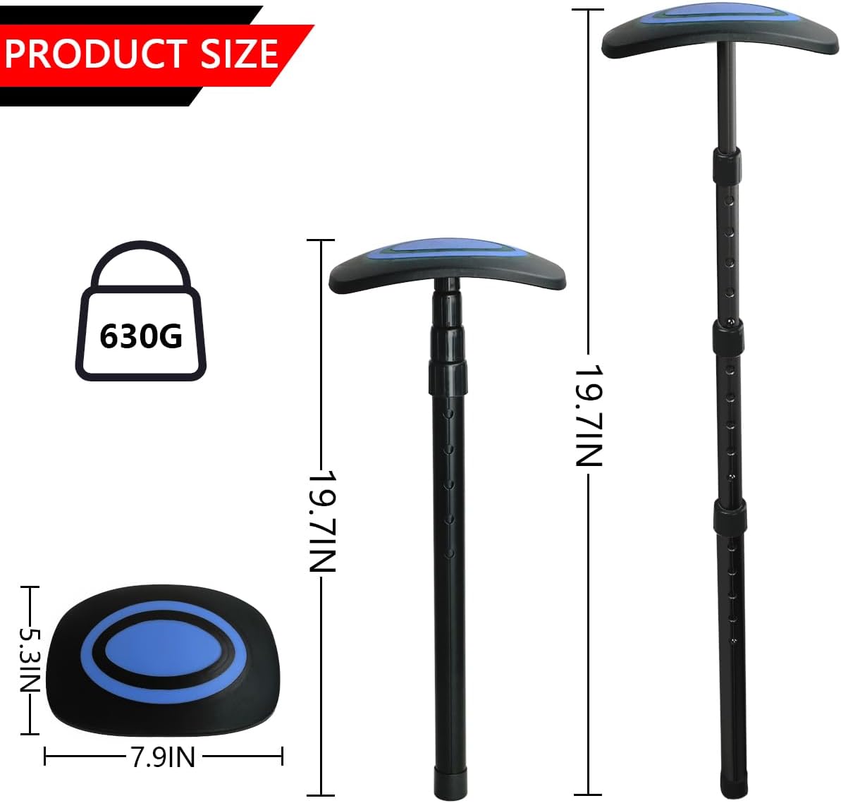 LTY Golf Travel Support Arm, Golf Travel Brace, Golf Travel Protection Kit, Golf Travel Bag Support System - Featuring a New Shape Designed for Better fit with Golf Bags