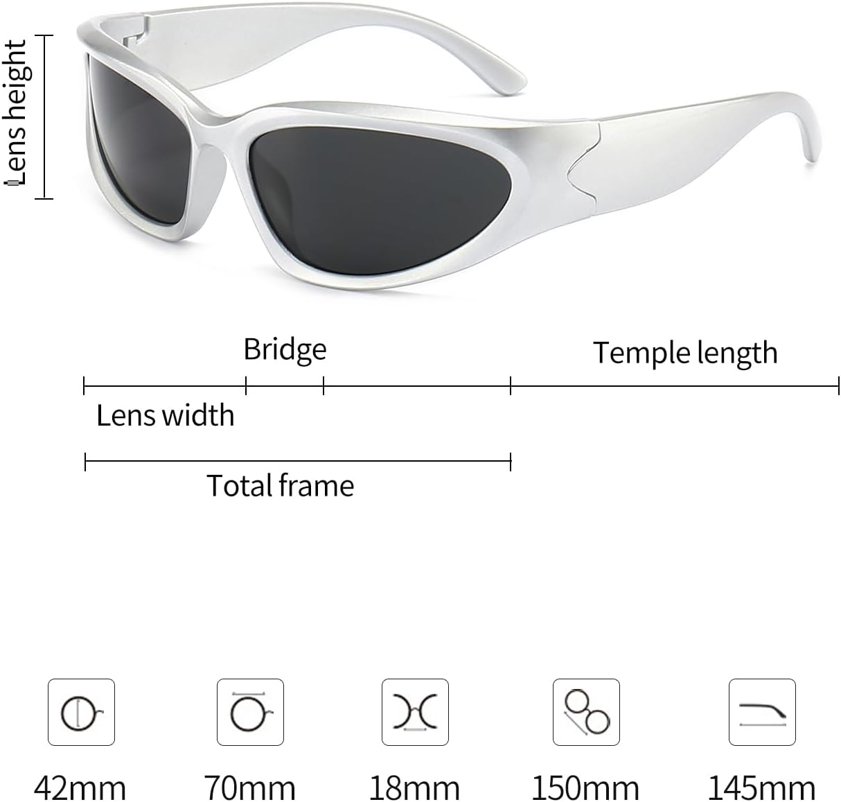 SOAR&EAGLE Y2K 3Pack Polarized sunglasses Wrap Around Men's Women's sunglasses Fashion Sport Shades Sun Glasses