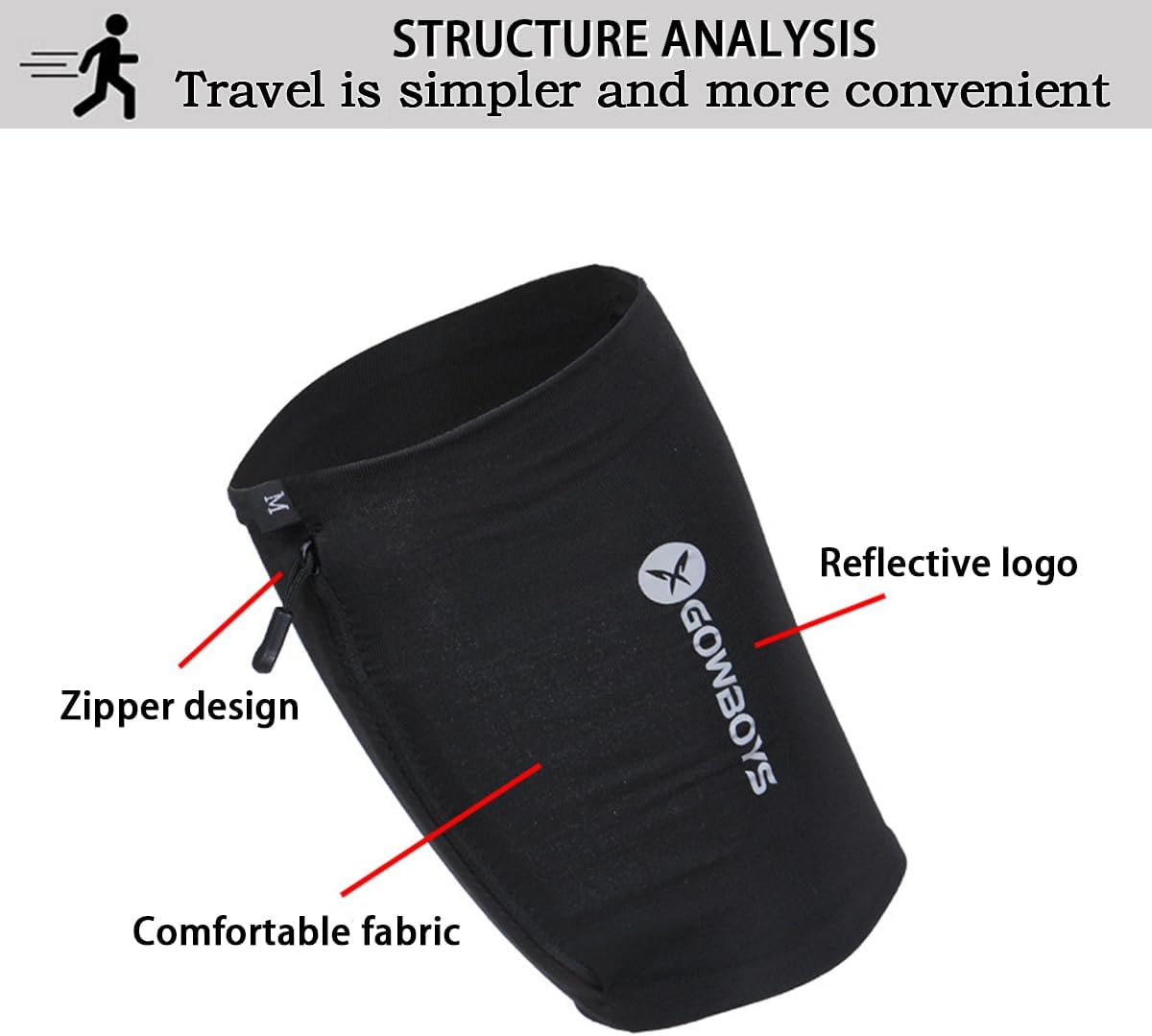 Running Phone Armband for Men Women,Universal Arm Bands for Phones Below 8 Inches,Waterproof Cell Phone Armband for Hiking,Running,Cycling,Climbing(Black XL)