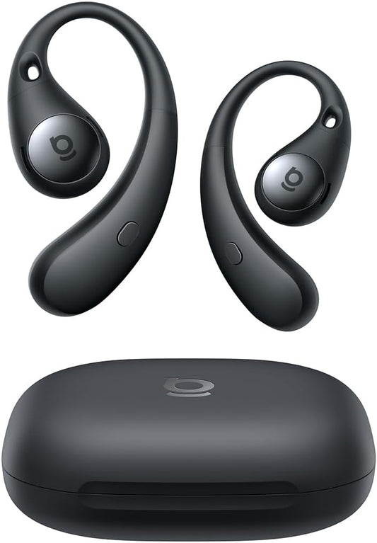 Baseus Eli Sport 2 Open-Ear Headphones Wireless Earbuds,Secure Earhook Sport Design,Ultra-Comfort,4-Mic Clear Calls, IP57 Waterproof,45H Play, Bluetooth 6.0 Earhook Fit Running Workout Gym -Black