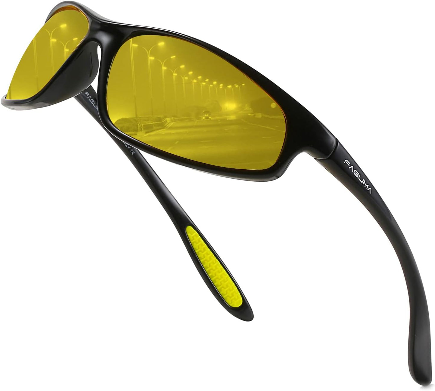 FAGUMA Polarized Sports Sunglasses For Men Cycling Driving Fishing UV400 Protection