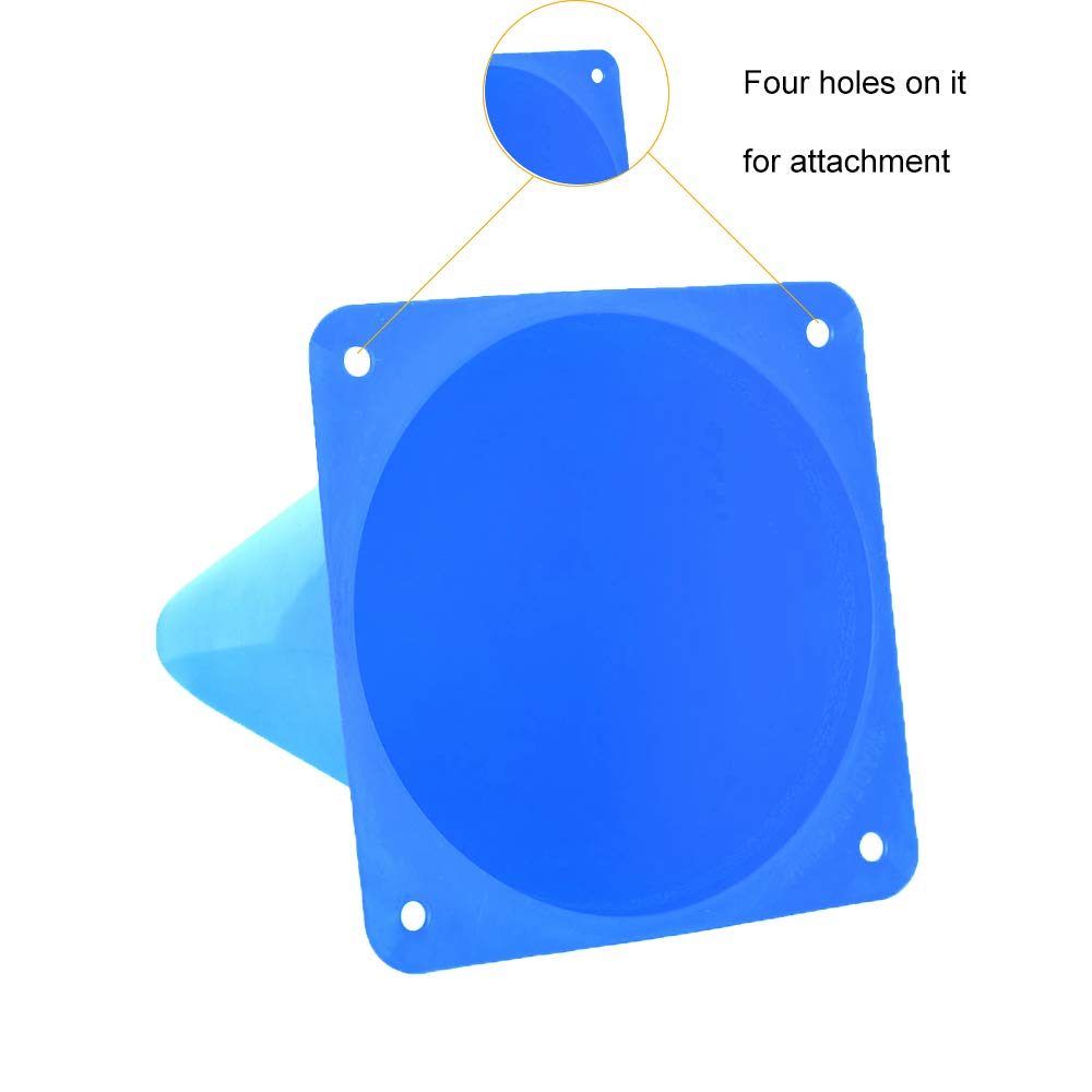 Alyoen 9 inch Traffic Cones, Plastic Sport Cones, Blue Soccer Training Cones for Outdoor Activity & Festive Events (Sets of 10/15/ 20)