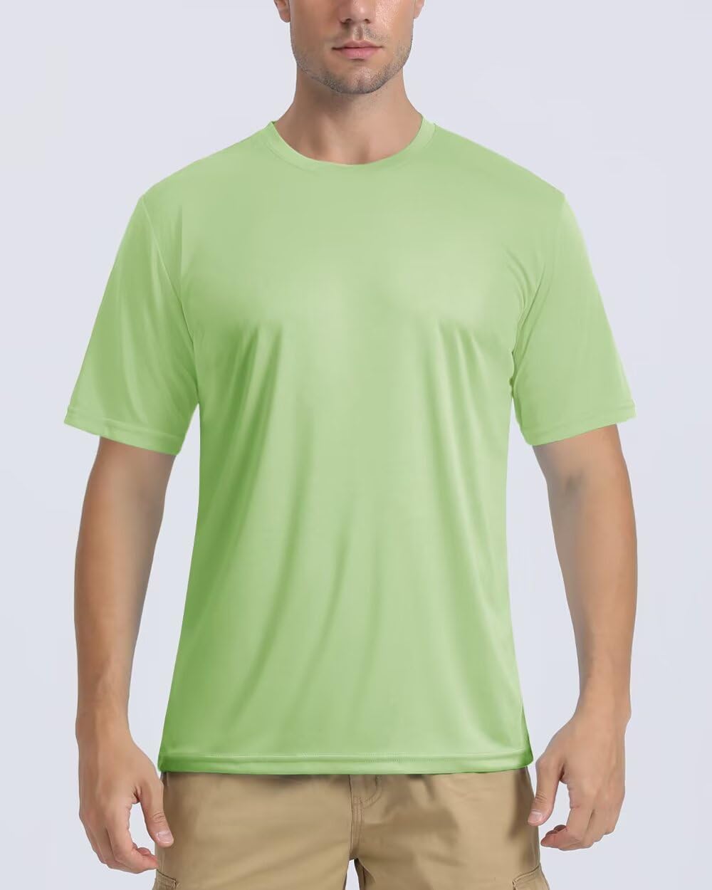 Boladeci Men's Swim Shirt Short Sleeve UPF 50+ Sun Protection SPF UV Moisture Wicking Lightweight Quick Dry Rash Guard