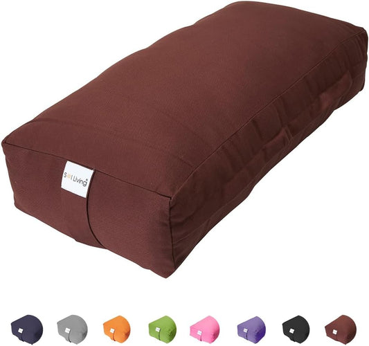 Sol Living Yoga Bolster Pillow Rectangular Meditation Cushion Cotton Meditation Accessories for Restorative Yoga Meditation Pillow Yoga Pillow Firm Body Pillow Bolster Pillow for Legs Removable Cover