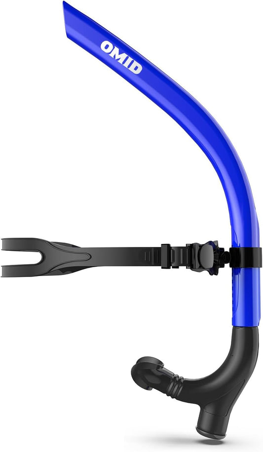 OMID SN1 Snorkel for Adult Youth, Diving Snorkel with One-Way Purge Valve, Food-Grade Silicone Mouthpiece