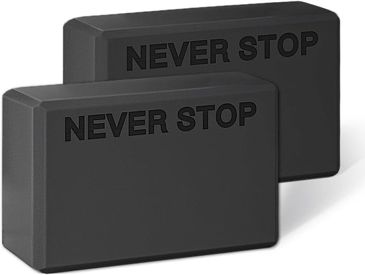KEEP Yoga Block, High-Density EVA Foam 2 Pack Yoga Block with Non-Slip Textured Surface, Supportive, Lightweight - Ideal for Yoga, Pilates, and Stretching Exercises