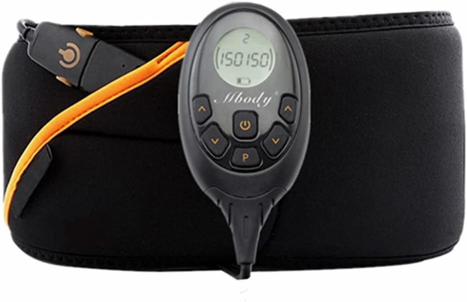 Pro Abdominal Fitness Abs Workout Belt 30''-55'' Black for Man and Woman