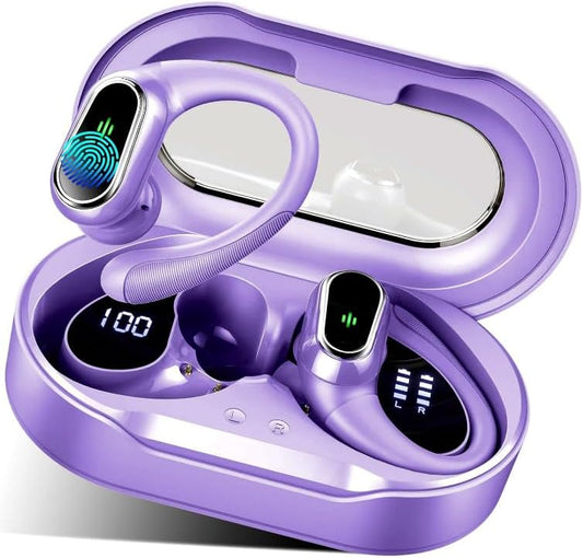 Wireless Earbuds, 2025 Bluetooth 5.4 Headphones Sport, Bluetooth Earbuds with ENC Noiss, Dual LED Display