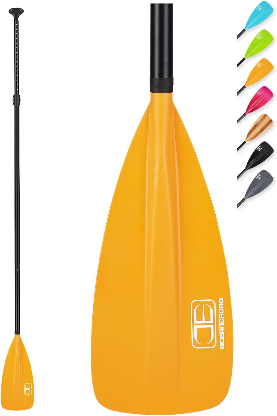 OCEANBROAD SUP Paddle - Adjustable Stand-Up Paddle for Paddleboard Kayak, Adjustable Aluminum Alloy Shaft with Reinforced Nylon Blades