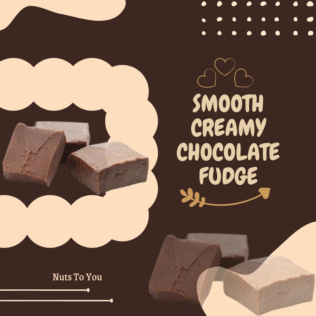 Nuts To You Sugar Free Smooth Creamy Chocolate Fudge | Fresh Gourmet Candy | Decadent and Delicious Handcrafted Fudge 6.6 Oz. (Pack of 2)