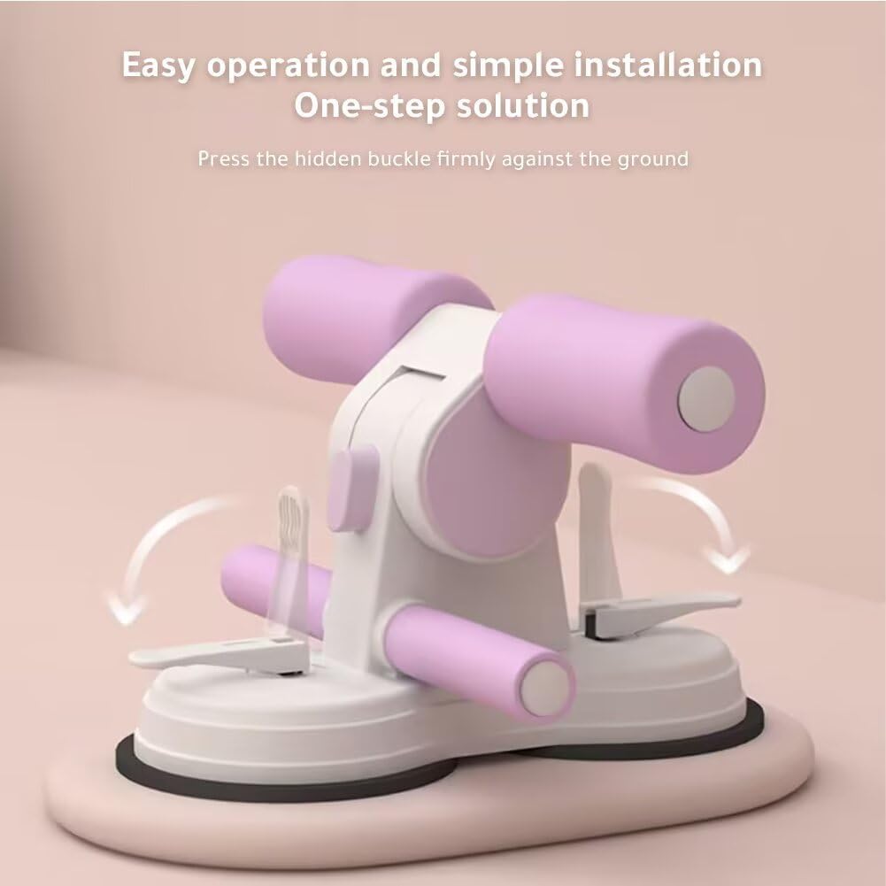 Sit Up Exercise Equipment,Portable Sit Up Exercise With Two Stretch Bands,Ab Training Auxiliary Device,Situp Bench For Abs(Grey)