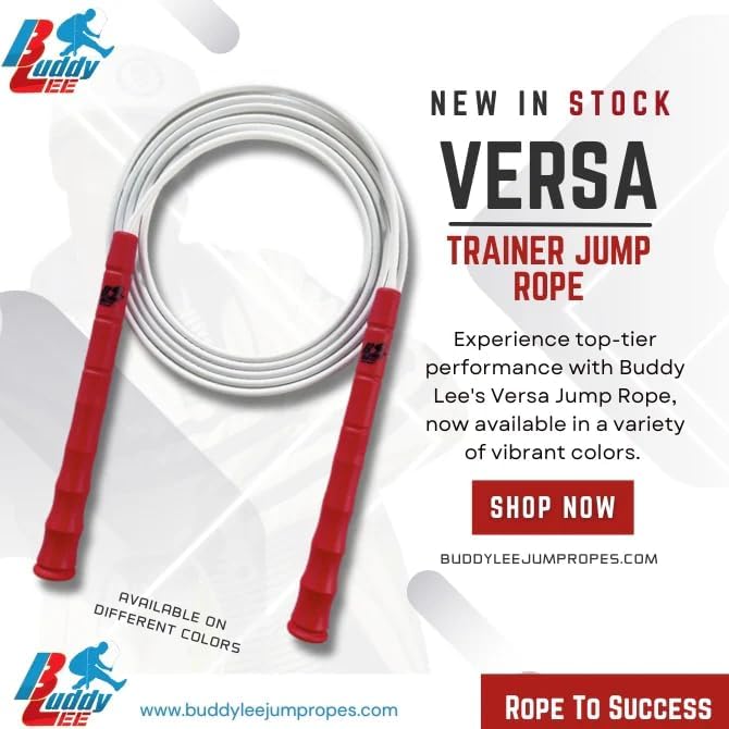 Buddy Lee New Versa Trainer Jump Rope – Adjustable Speed Rope for Fitness, Cardio & Training – Lightweight, Durable & Ergonomic Handles