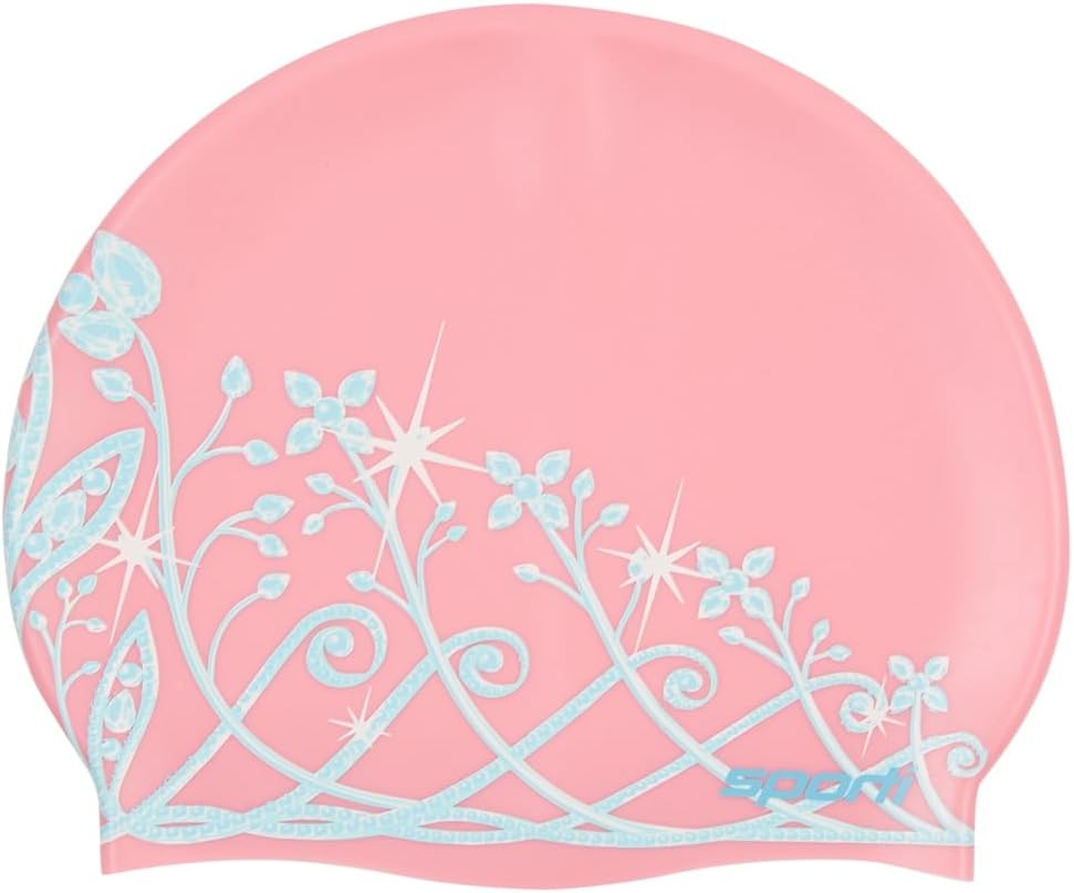 Sporti Silicone Swim Cap for Kids, Unisex Youth Swimming Cap, Protection Bathing Caps for Your Children, Aged 2-10