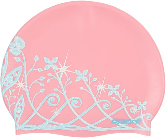 Sporti Silicone Swim Cap for Kids, Unisex Youth Swimming Cap, Protection Bathing Caps for Your Children, Aged 2-10