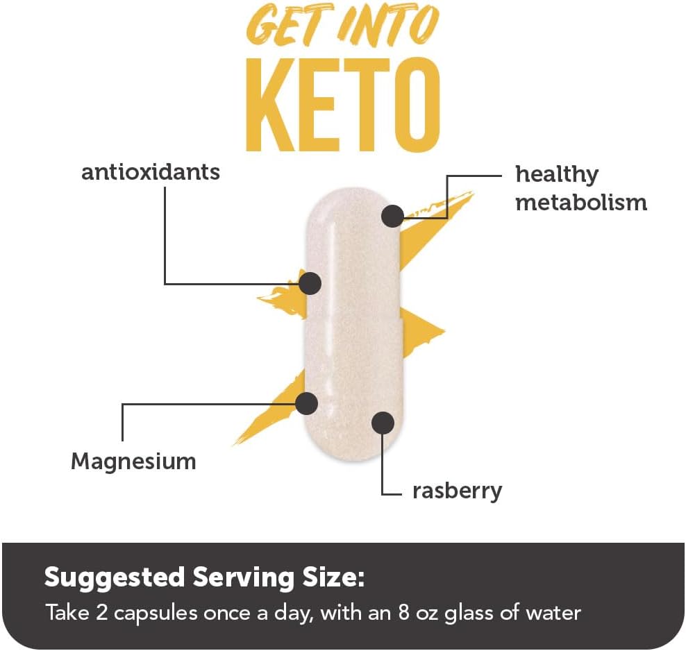 Vitamin Bounty Premium Raspberry Ketones Supplement - Keto Pills for Weight Loss - Promotes Ketosis & Metabolism Support - Keto Diet Aid - Energy Boost for Women & Men - 60 Capsules