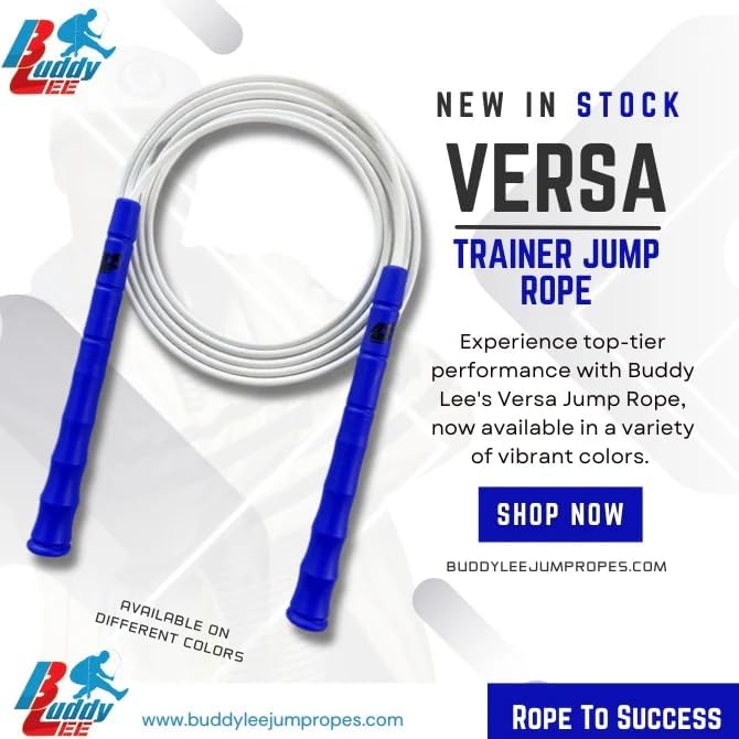 Buddy Lee New Versa Trainer Jump Rope – Adjustable Speed Rope for Fitness, Cardio & Training – Lightweight, Durable & Ergonomic Handles