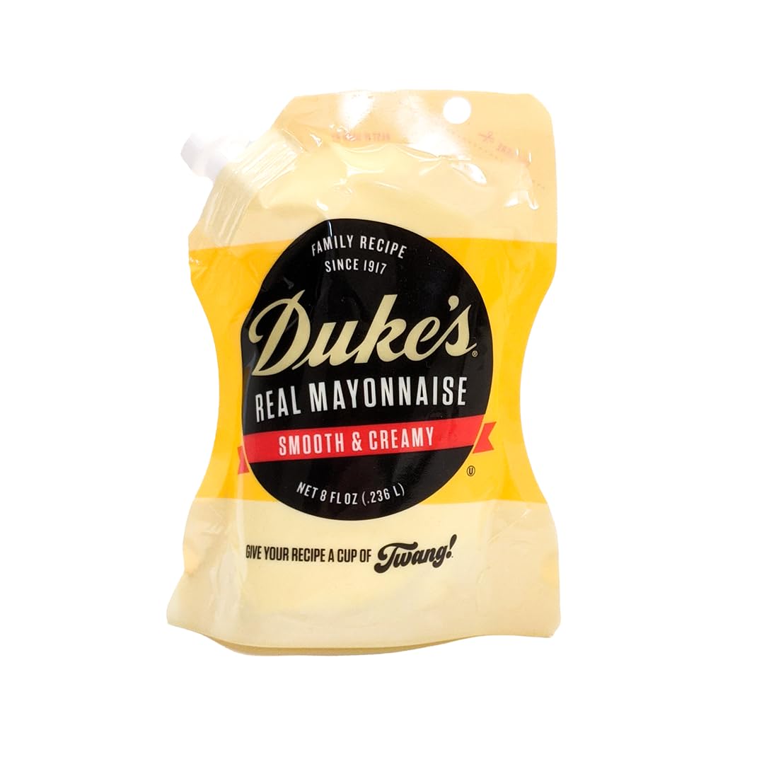 Duke’s Real Mayonnaise Pouch – Original Smooth & Creamy Taste, 8 Ounce (Pack of 1)