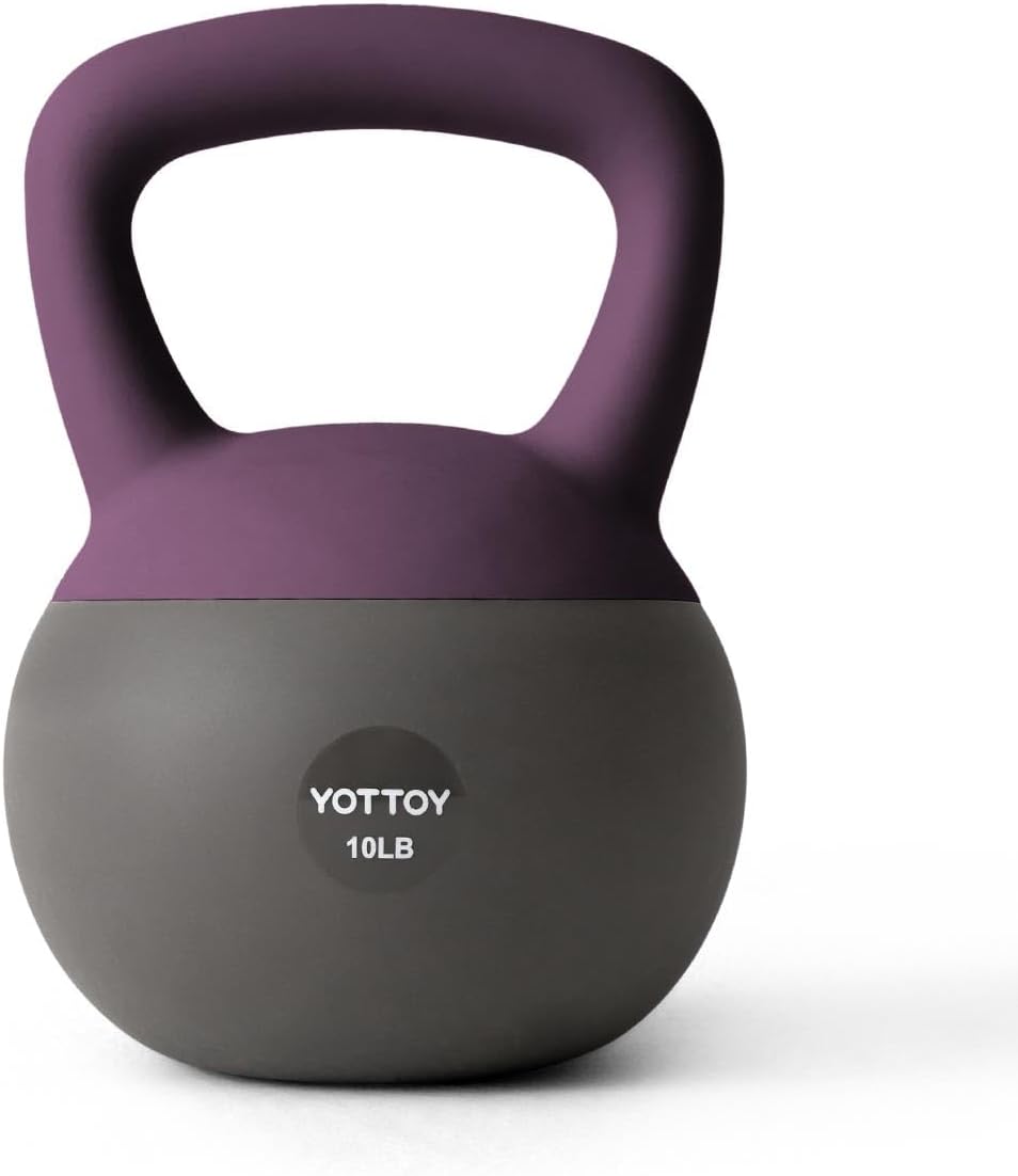 YOTTOY Soft Kettlebell, Set for Strength Training Kettlebells & Home Workouts, Soft-Sided Cushioned Base, Wide-Handle - Ideal for Men, Women, & Beginners