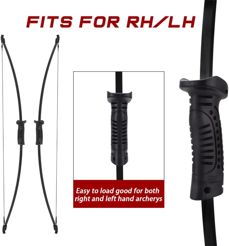 Recurve Bow and Arrow Set Outdoor for Children Youth Junior Archery Beginner Training Includes 2 Types 5 PCS Arrows, Armguard, Quiver, Target Face and Finger Tab