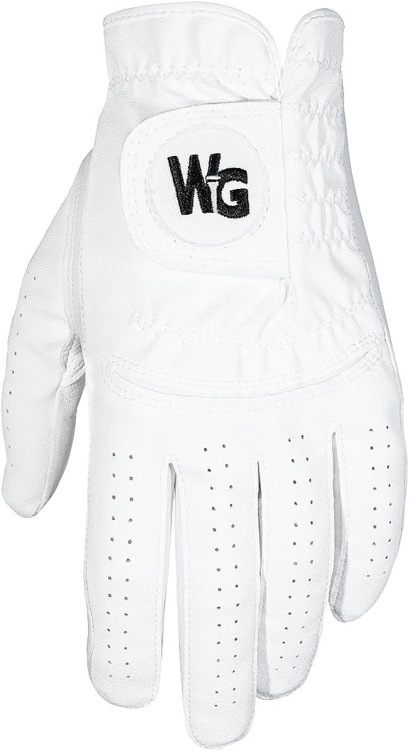 Wedge Guys Flex Premium Cabretta Leather Golf Gloves for Men w/Stretchy & Durable Microfit Spandex Back for Extra Comfort & Superior Grip in All Weather Conditions | Left Hand Mens Golf Gloves 3-Pack