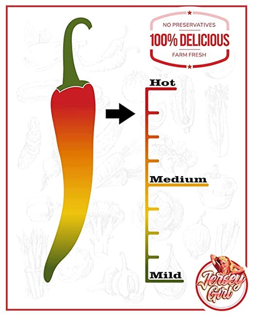 Jersey Girl Scorchin' Hot Sauce (Made with Carolina Reaper & Dragon's Breath Peppers / 2 of the Hottest Peppers in the world) All Natural, A Sodium/Salt Free Condiment - 5oz Bottle