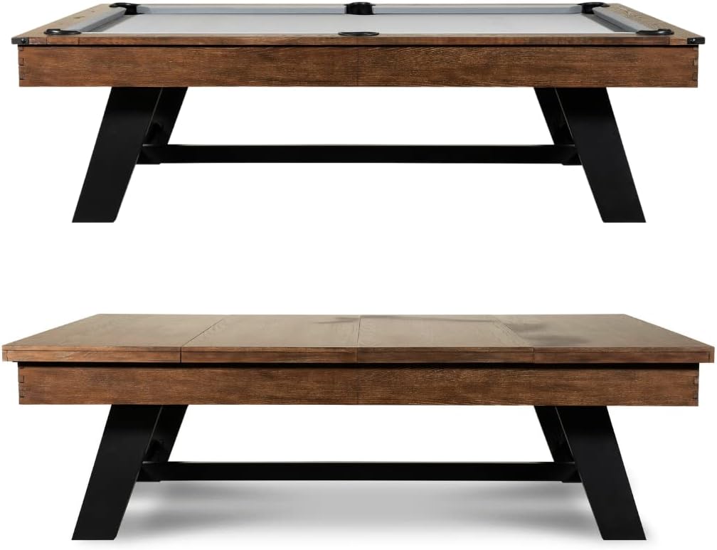 Nixon Billiards - Hunter Slate Billiard Pool Table (Wood Leg) - Brushed Walnut - 8FT - White Glove Installation