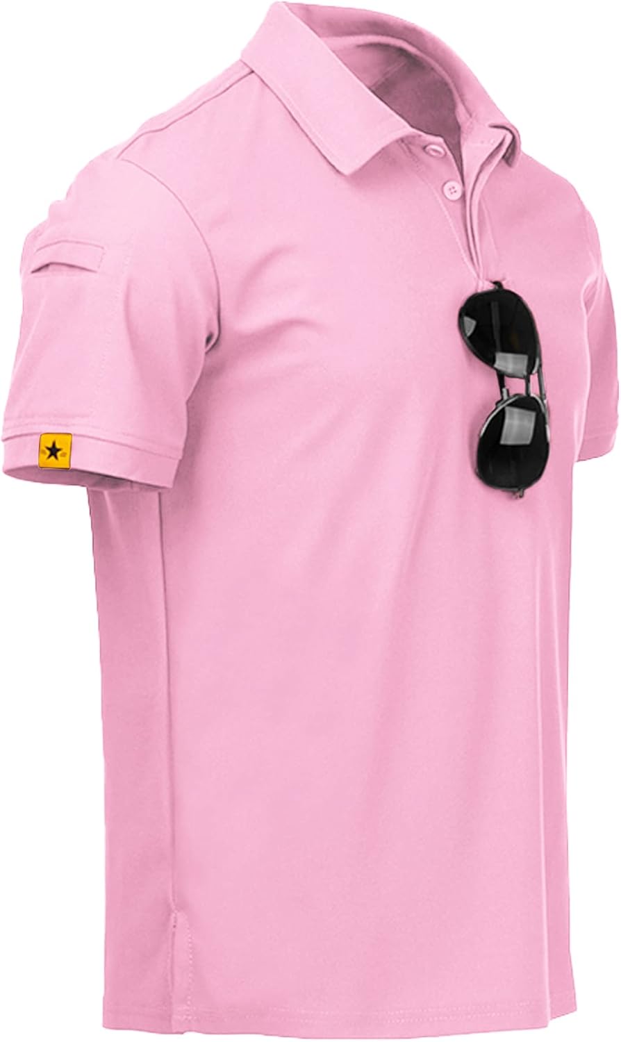 V VALANCH Mens Polo Shirts Short Sleeve Moisture Wicking Golf Polo Athletic Collared Shirt Tennis T-Shirt Tops