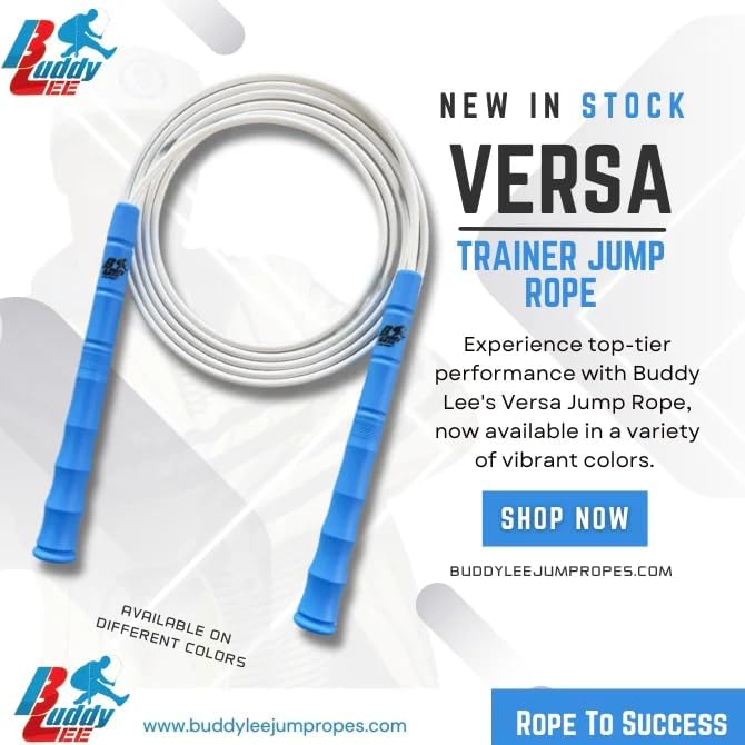 Buddy Lee New Versa Trainer Jump Rope – Adjustable Speed Rope for Fitness, Cardio & Training – Lightweight, Durable & Ergonomic Handles