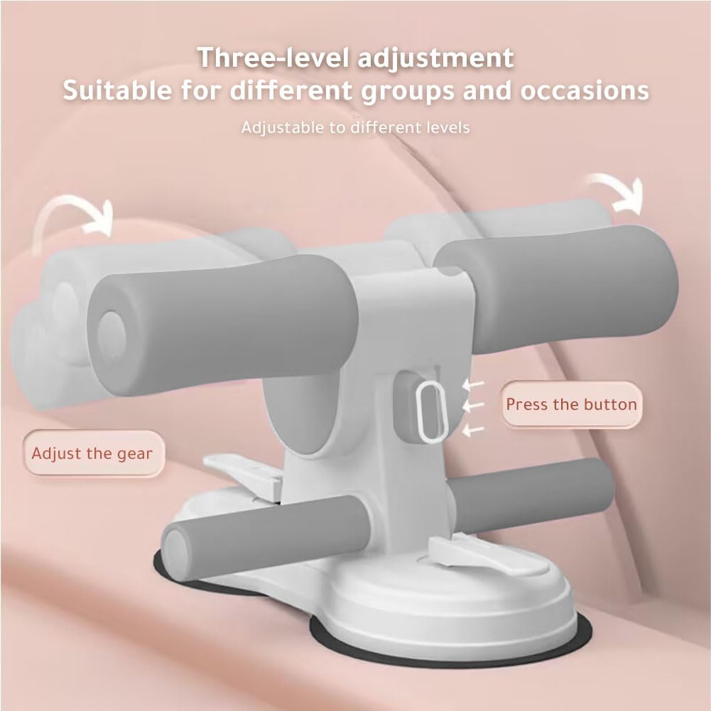 Sit Up Exercise Equipment,Portable Sit Up Exercise With Two Stretch Bands,Ab Training Auxiliary Device,Situp Bench For Abs(Grey)