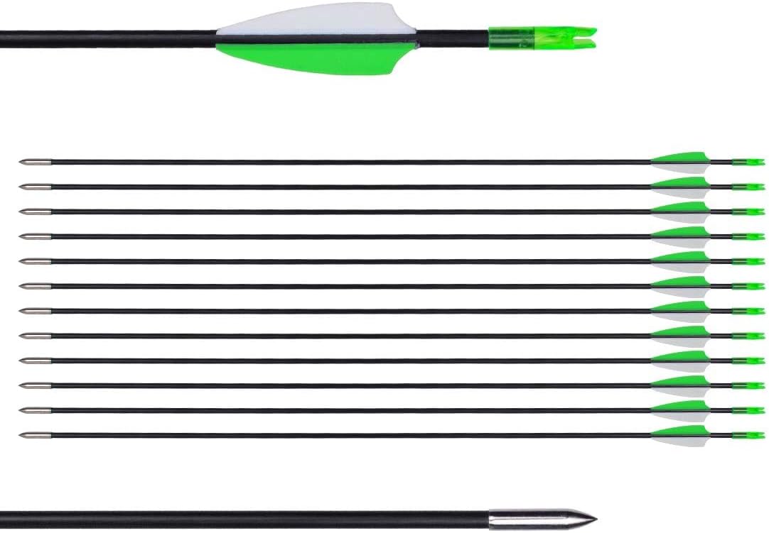 LWANO 31" Training Arrows-Archery Practice Target Arrows for Kids Youth or Beginners with Durable Shaft on Recurve Bow Compound Bow and Longbow