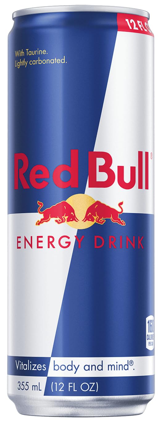 Red Bull Energy Drink with 114mg Caffeine plus Taurine & B Vitamins, 12 Fl Oz, Pack of 4 Cans
