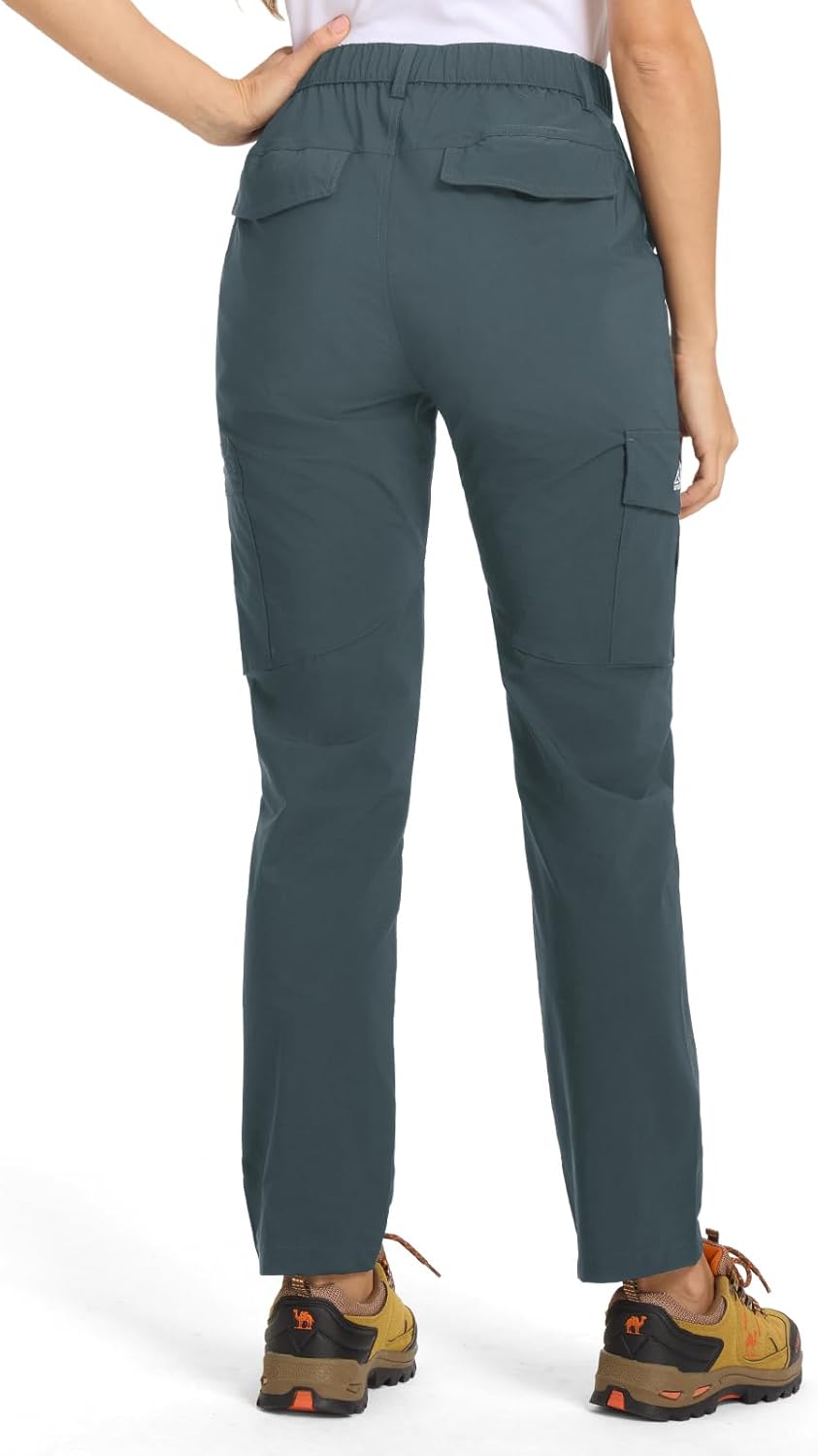 TBMPOY Women's Hiking Cargo Pants Lightweight Water Resistant Quick Dry Fishing Camping Travel Work Pant with 6 Pockets