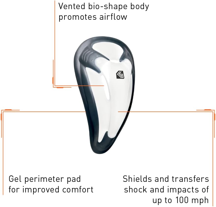 Shock Doctor BioFlex Athletic Cup, Vented Protection, Adult Sizes