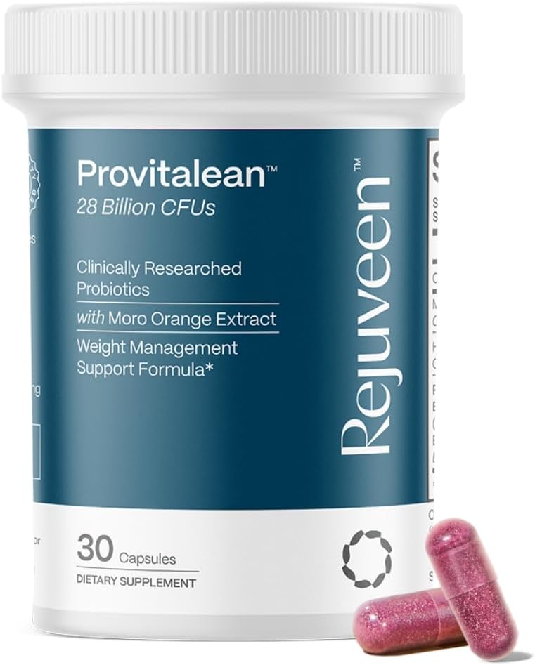 Provitalean Metabolism Fuel for Women | Mute Cravings for Belly Fat & Resistant Waistlines | B420 Probiotic, Morosil, Chromium | Vegetarian, Stimulant-Free, Gluten-Free | 30 Ct