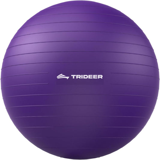 Trideer Extra Thick Yoga Ball Exercise Ball, 5 Sizes Gym Ball, Heavy Duty Ball Chair for Balance, Stability, Pregnancy, Quick Pump Included