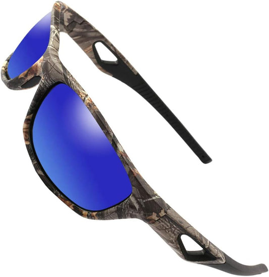 Polarized Outdoor Sports Sunglasses Tr90 Camo Frame for Men Women Driving Fishing Hunting Reduce Glare